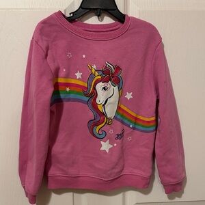 Nickelodeon Pink Unicorn Rainbow Kids Sweatshirt